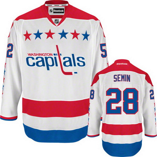 Fashionable and discount Washington Capitals 28 Alexander Semin 2011 Winter Classic NHL Hockey Jersey